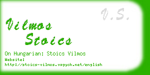 vilmos stoics business card